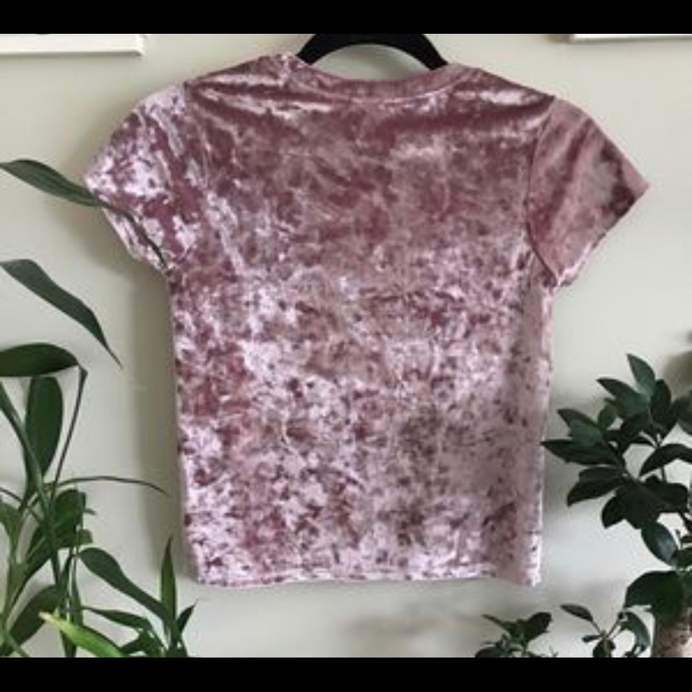 Pink/purple crushed velvet top